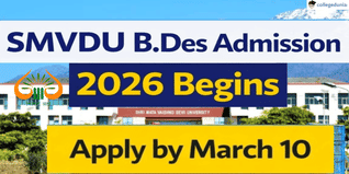 SMVDU B.Des Admission 2026 Begins @smvdu.ac.in; Apply by March 10